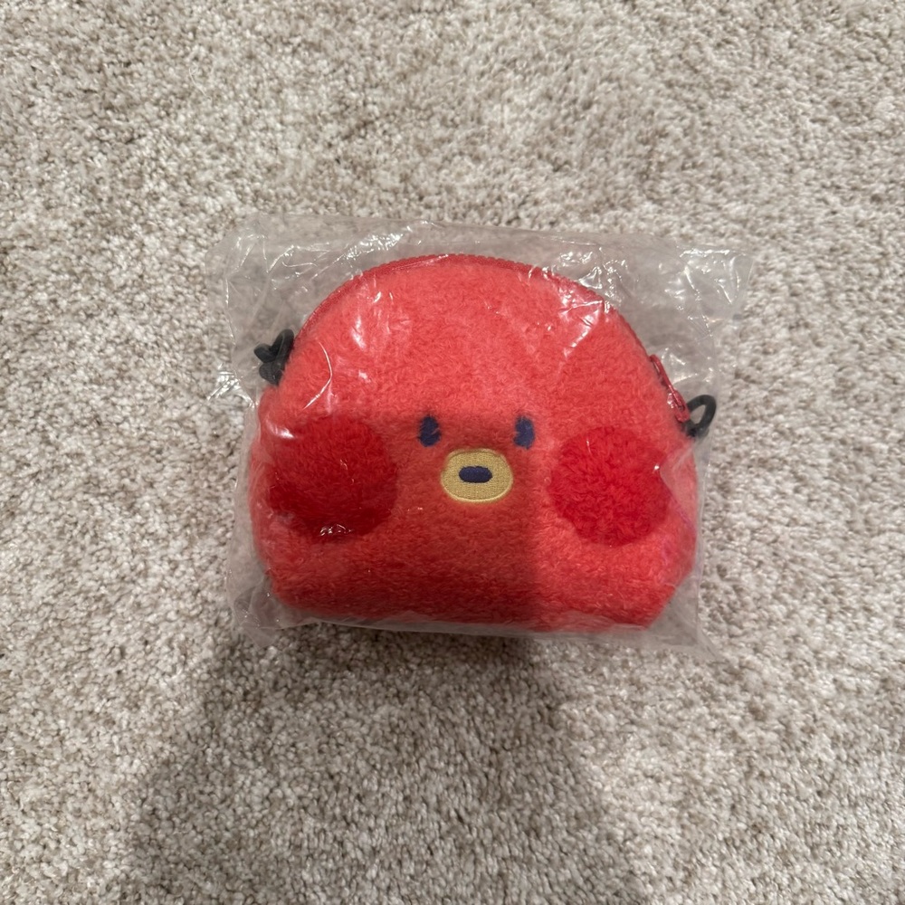 BTS BT21 Mini Tata Red Sherpa Crossbody Bag